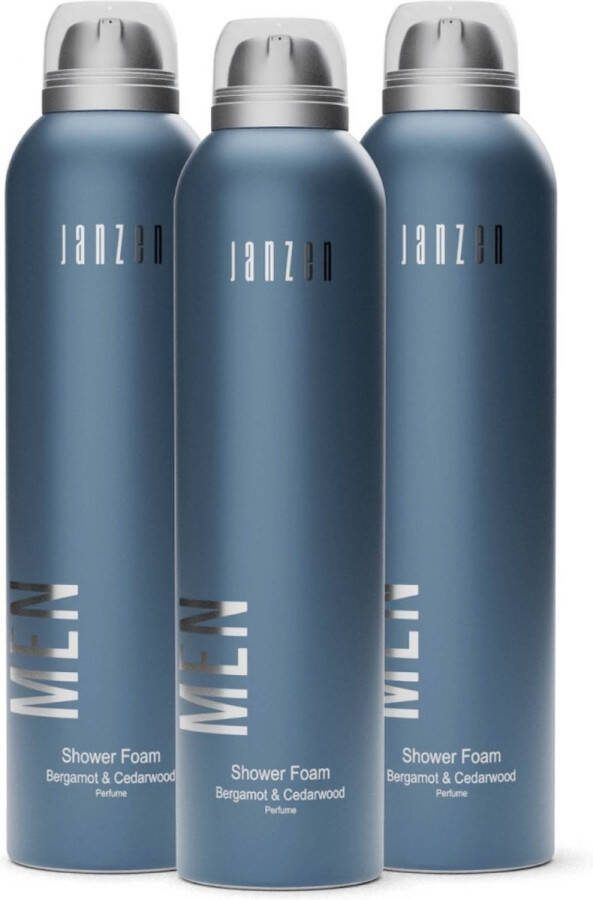 Janzen Shower Foam for Men 3-pack Showerfoam Doucheschuim 3 x 200 ml