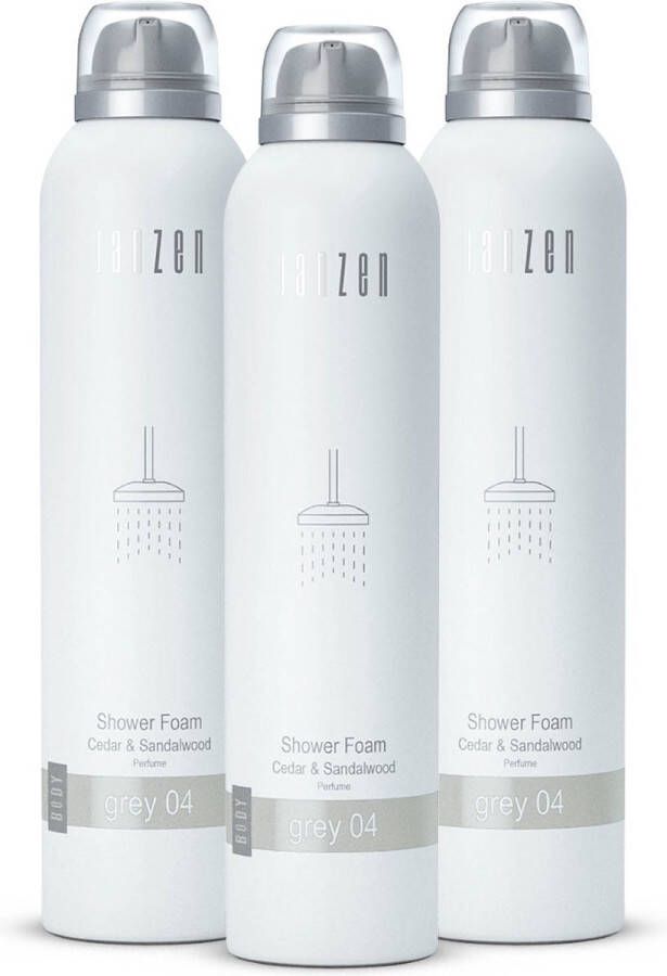 Janzen Shower Foam Grey 04 3-Pack Showerfoam Doucheschuim 3 x 200 ml