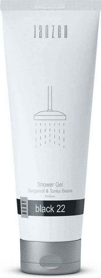 Janzen Showergel Black 22 – Douchegel – Fris en Kruidig – 250 ml