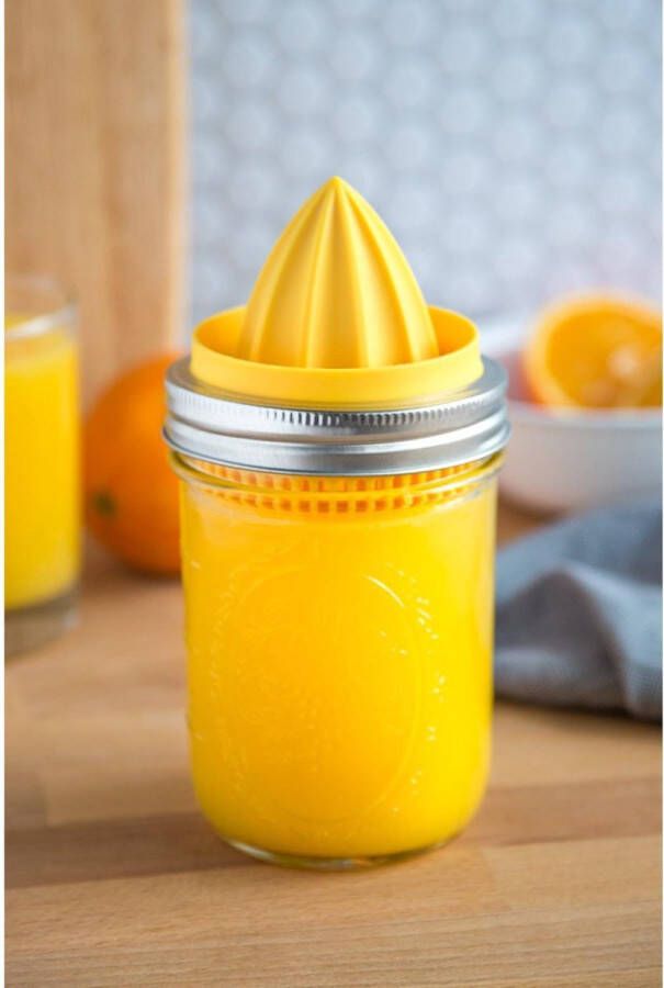 Jarware Jar Ware Citruspers Voor Mason Jars Herbruikbare & Universele Geel