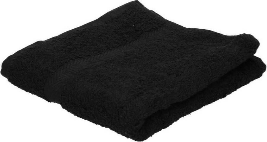 Jassz Voordelige handdoek zwart 50 x 100 cm 420 grams Badkamer textiel badhanddoeken