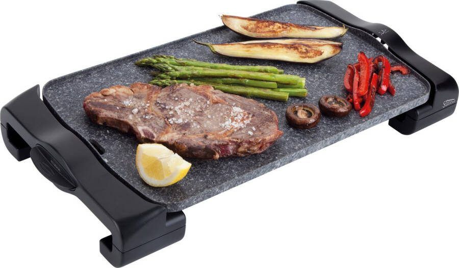 Jata JT950 Elektrische tafelgrill -graniet 2500W Zwart