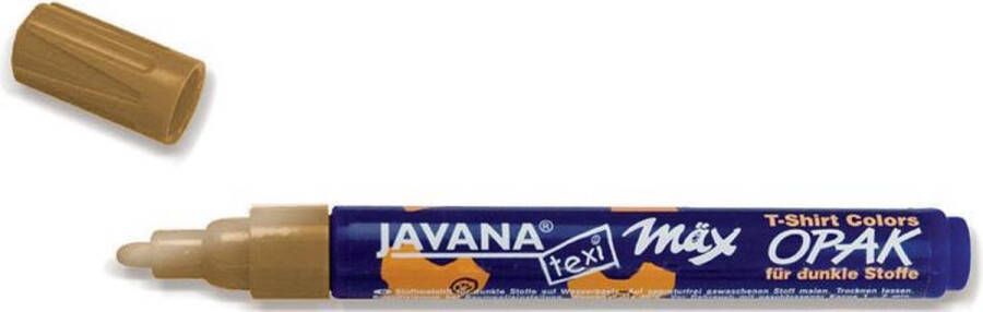 Javana Gouden textiel stift Texi Max 2-4 mm kogelpunt Hoge kwaliteit textiel marker op waterbasis geschikt op zowel licht als donker textiel