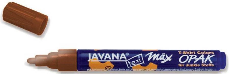 Javana Koperen textiel stift Texi Max 2-4 mm kogelpunt Hoge kwaliteit textiel marker op waterbasis geschikt op zowel licht als donker textiel
