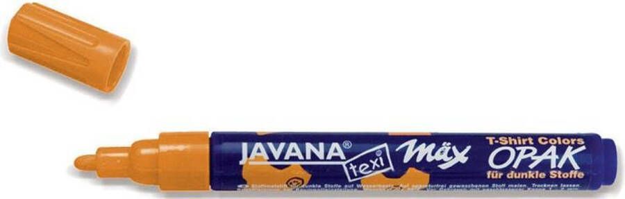 Javana Oranje textiel stift Texi Max 2-4 mm kogelpunt Hoge kwaliteit textiel marker op waterbasis geschikt op zowel licht als donker textiel
