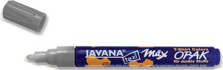 Javana Zilveren textiel stift Texi Max 2-4 mm kogelpunt Hoge kwaliteit textiel marker op waterbasis geschikt op zowel licht als donker textiel