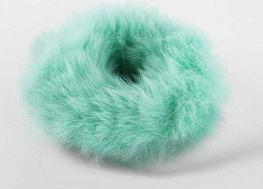 Jawbreaker Haar scrunchie Fuzzy thing Groen