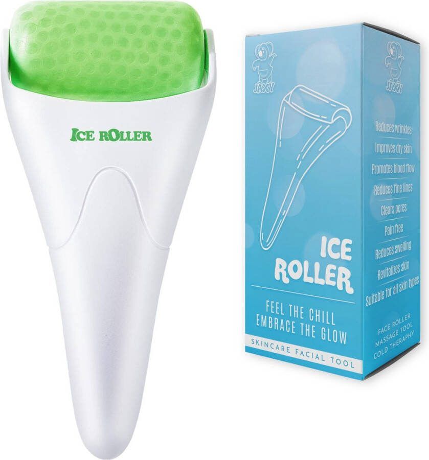 JAXY Ice Roller Ijs Roller Gezichtsroller Dermaroller Gua Sha Skincare Ice Roller Gezicht Gezichtsmassage Apparaat Jade Roller Wit Groen