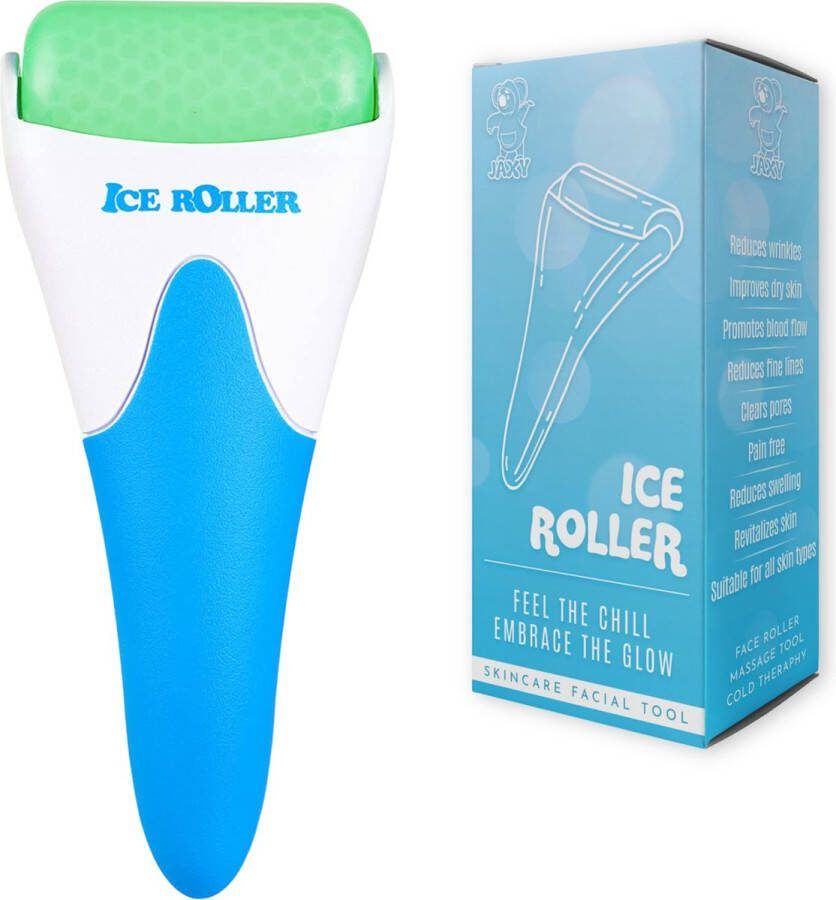 JAXY Ice Roller Ijs Roller Gezichtsroller Dermaroller Gua Sha Skincare Ice Roller Gezicht Gezichtsmassage Apparaat Jade Roller Blauw Groen