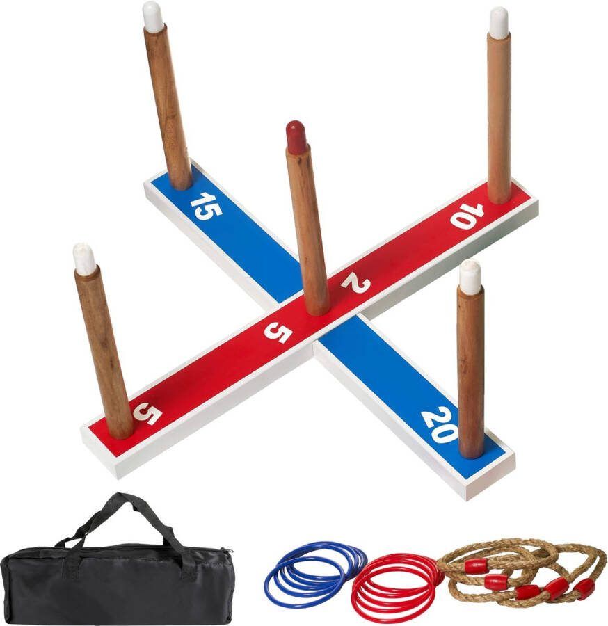 JAXY Ringwerpspel Ring Gooien Ring Toss Game Ringwerpen Buitenspel Buitenspellen Werpspel Hout