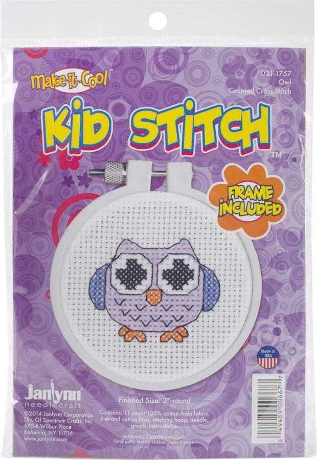 JayLynn kid stitch JanLynn kid stitch borduurpakket uil 21-1757