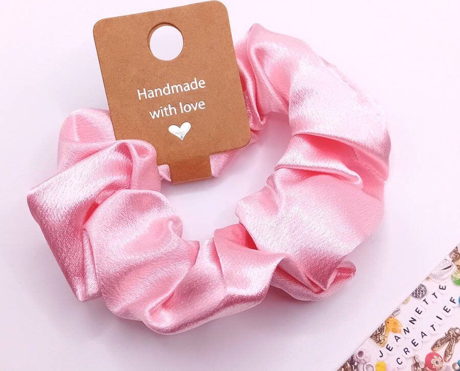 Jeannette-Creatief Scrunchie Ballet Roze Scrunchie Ballet Roze Scrunchie Lichtroze Roze Haarsieraad Haarelastiek Scrunchies