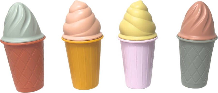 Jean's goods siliconen Ijsjes-set June speelgoed 3 jaar kinderspeelgoed strandspeelgoed strandset -ijsjes speelgoed ijskraam ijsjes vormen duurzaam speelgoed montessori speelgoed peuter speelgoed kraamcadeau baby cadeau