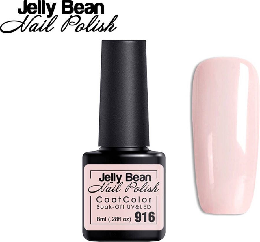 Jelly Bean Nail Polish Gel Nagellak New Gellak Nude (916) UV Nagellak 8ml