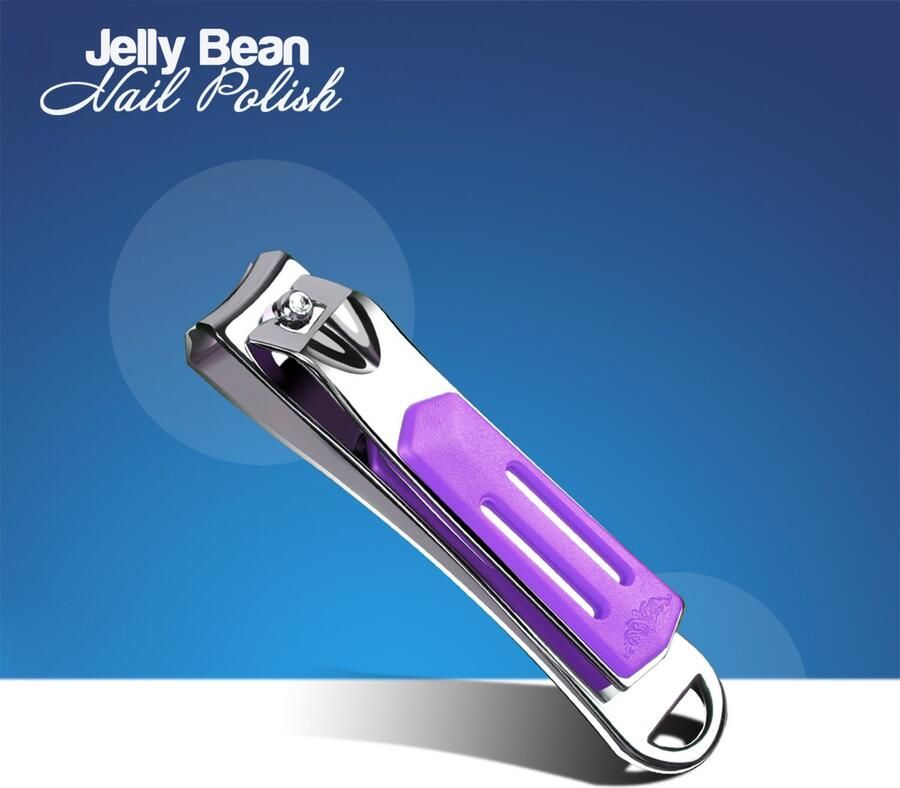 Jelly Bean Nail Polish nagelknipper met grip Paars groot model senioren nageltang nagelschaar voor vingernagels en teennagels