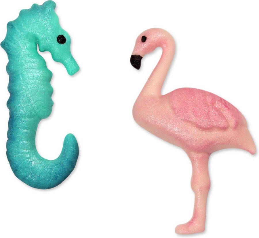 J''E''M JEM Pop It Zeepaard & Flamingo Uitsteker Set 2