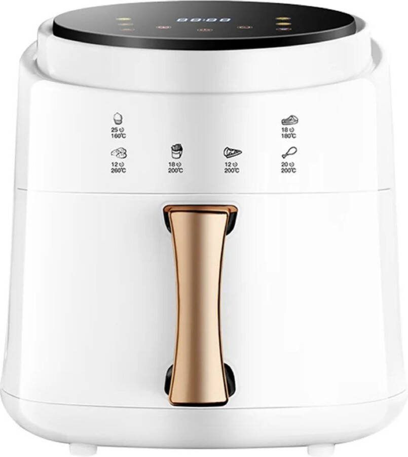 Jemaison Airfryer 8 liter Touchscreen Heteluchtfriteuse Bakken zonder olie Airfryers Airfryer xxl Wit 33x33x31 cm