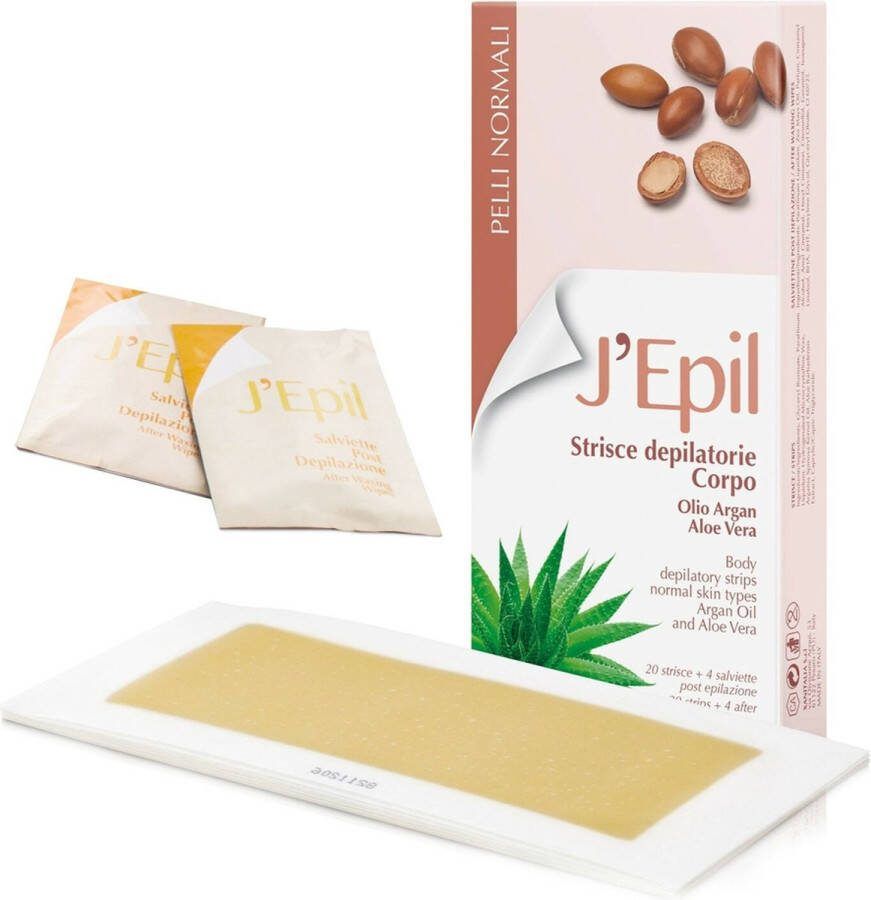 J'epil J' Epil Wax Strips Body Ontharingswax strips -Argan Aloe Vera