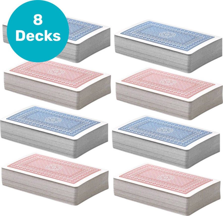 Jespro Speelkaarten 8 Pack 8x56 kaarten Volwassenen Pokerkaarten Playing cards