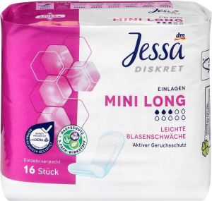 Jessa Diskret Discreet maandverband Mini Long (16 St)