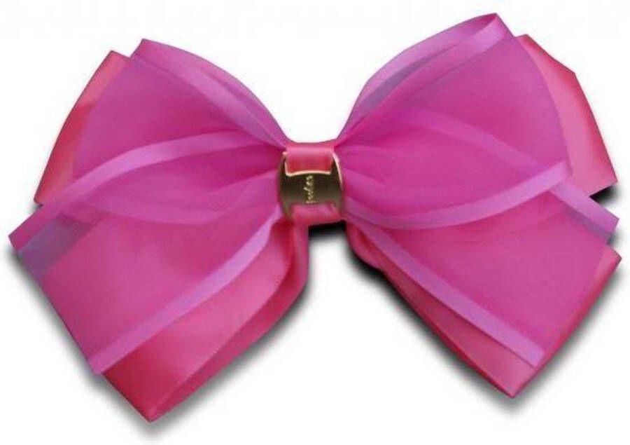 Jessidress Grote Haarclips met dubbele Haarstrik van 12 cm Fushia