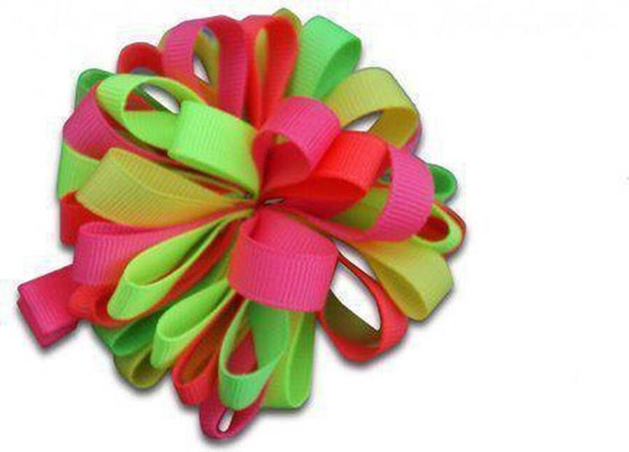 Jessidress Haarclips met ruffle Haarbloemen Meisjes Baret Multikleuren