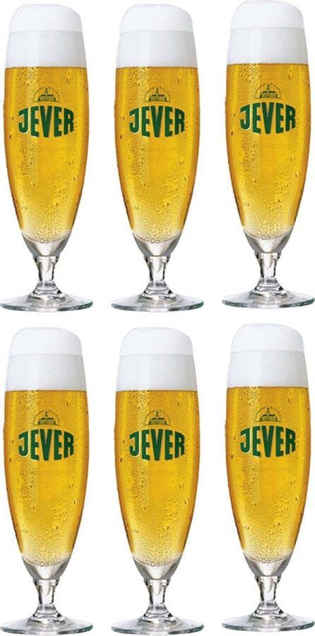 Jever Bierglas 30cl Set van 6 Stuks Perfect voor Pilsener Geniet van Authentiek Duits Bier in Stijlvolle Glazen