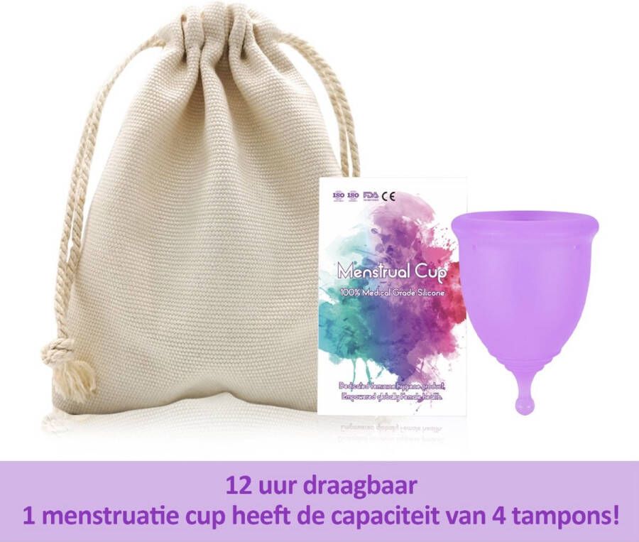 Jewellerynl Duurzame menstruatiecup herbruikbare menstruatiecup 100% medisch siliconen levensduur van 10 jaar