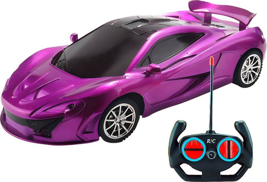 Jiatoys Radiografisch Bestuurbare Auto voor Jongens 1:18 RC Auto voor Binnen en Buiten Porsche Paars