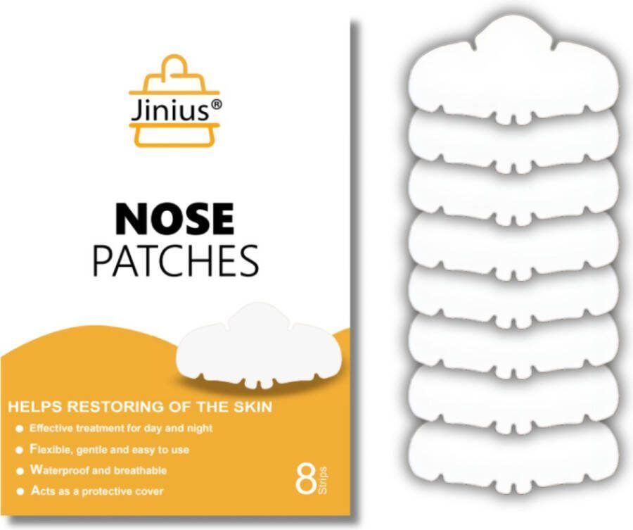 Jinius Nose Patches Nose Patch Acne Patch Neus Patches Neus Strips Puisten Verwijderaar Puisten Pleister Acne Pleister Acne Sticker Puistjes Verwijderen 8 strips