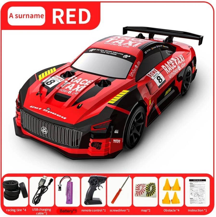 JJRC RC Auto Drift RC Auto Raceauto Speelgoed Rood Kerstcadeau