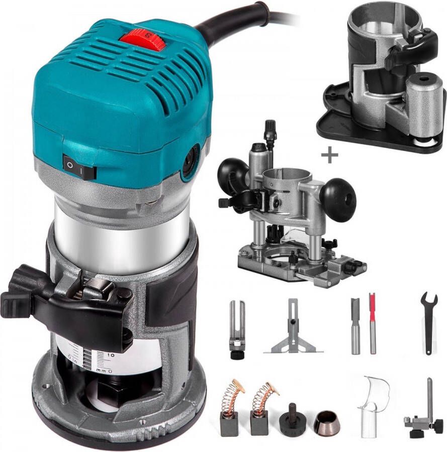 JK24 Bovenfrees Bovenfreesmachine 710W met vaste basis Plunge Base Offset Base