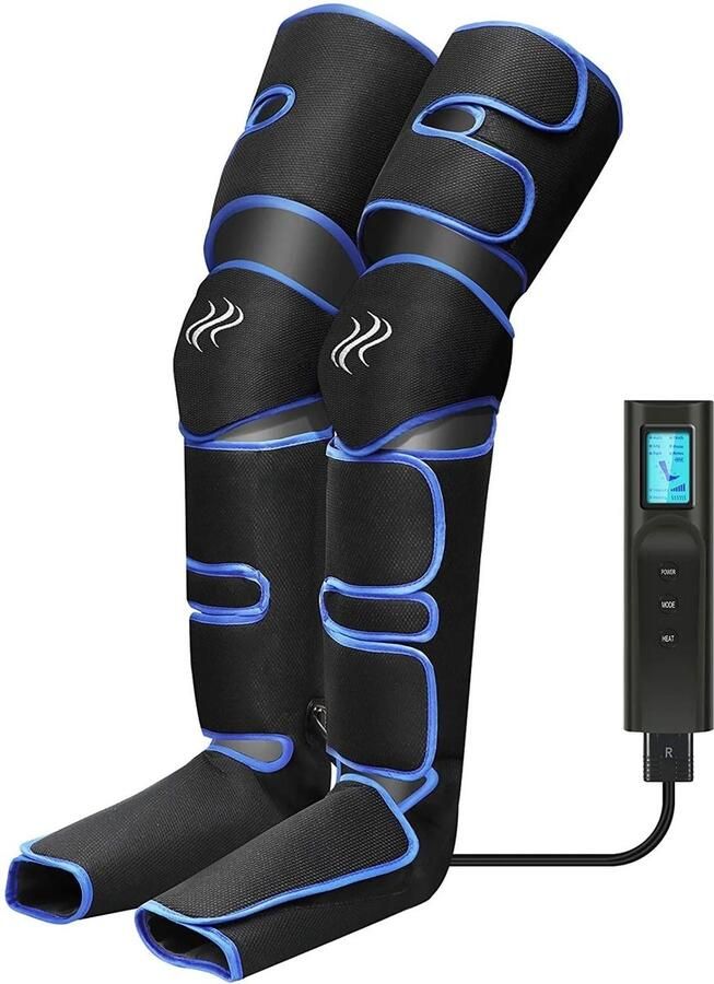 JK24 Beenmassage apparaat voetmassage apparaat beenmassage apparaat bloedsomloop lymfedrainage apparaat beenmassage compressie voor dij kalf en voet zwart met handhelt controller