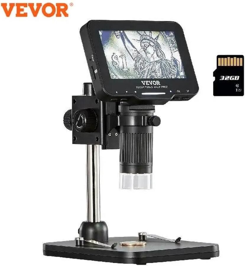 JK24 Microscoop digitaal Microscoop HD scherm HD 12 million pixels Vergrootingsfactoor 50x-1000x 8LED 2mio pixels 1080P videoresolutie
