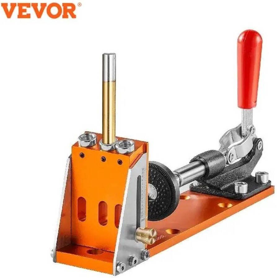 JK24 Pocket hole jig Pocket Hole Jig Kit Boormal Compleet met 3 Boorgeleiders Inbussleutel & Vierkante Schroefbits Ideaal voor Schuine Gaten & Deuvelverbindingen in Houtbewerking
