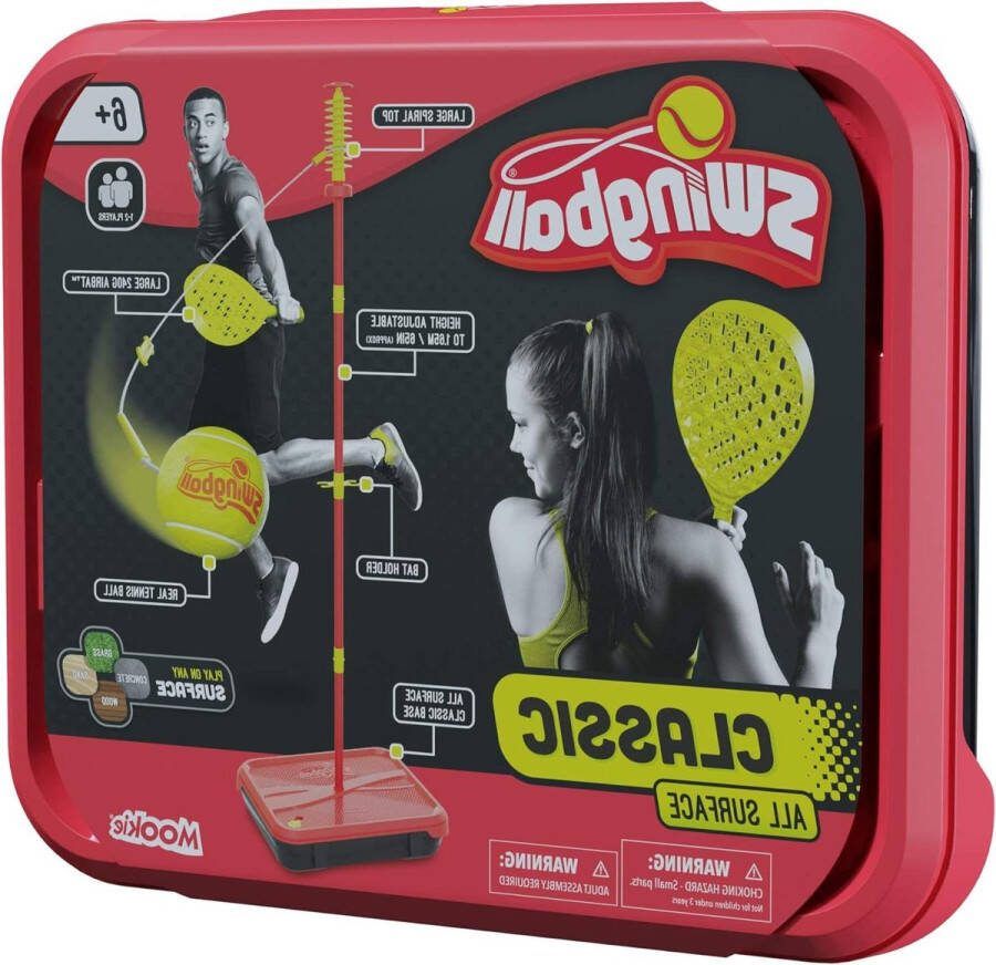JK24 Tennispaal Swingball classic All Surface Swingball Set Echte tennisbal Kampioenschapsvleermuizen Geïntegreerde draagtas Kinderen vanaf 6 jaar Volwassenen