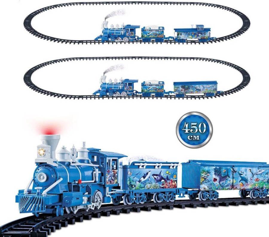 JMKA trein speelgoed Treinset speelgoed bouwset 450 CM trein speelgoed elektrische trein set