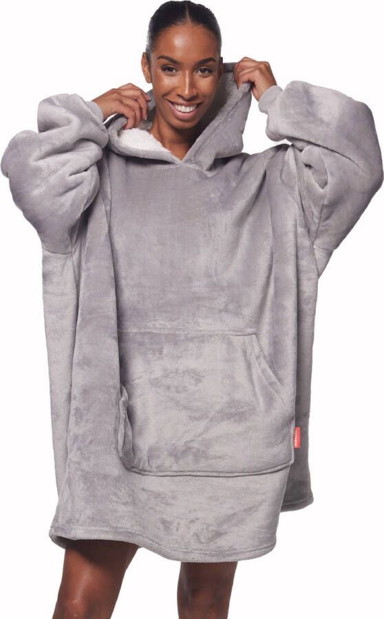 Jml Huggle Hoodie – Oversized hoodie – Deken met mouwen – Unisex – Eén maat – Grijs