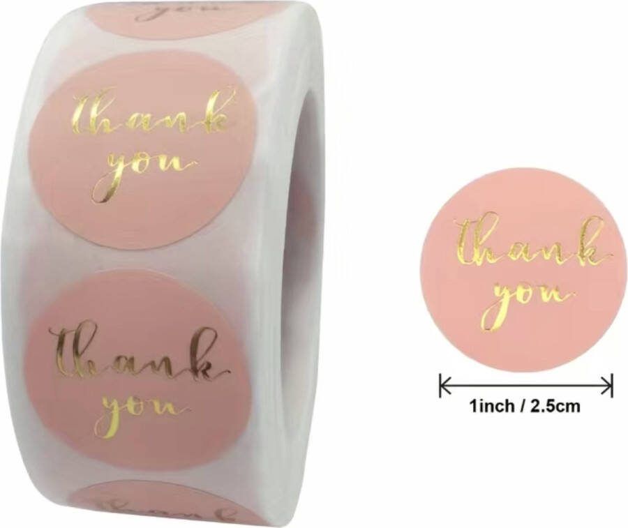 JMN Sales Stickers roze thank you
