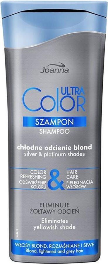 The Senses Ultra Color System shampoo voor blond lichter en grijs haar met een platinatint van 200 ml.