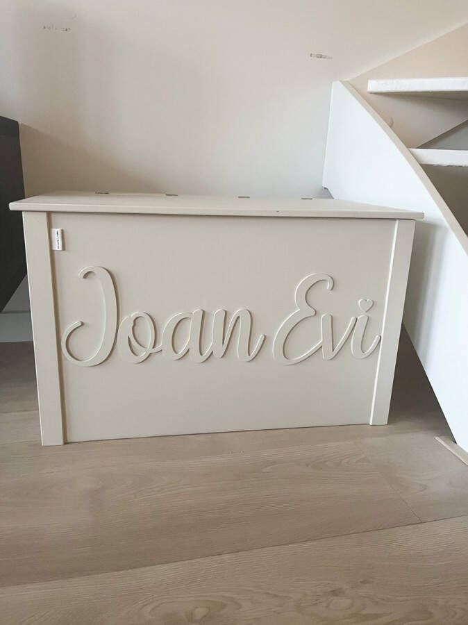 Joan s label Speelgoedkisten joanslabel hout Houten Speelgoedkist Modern met naam