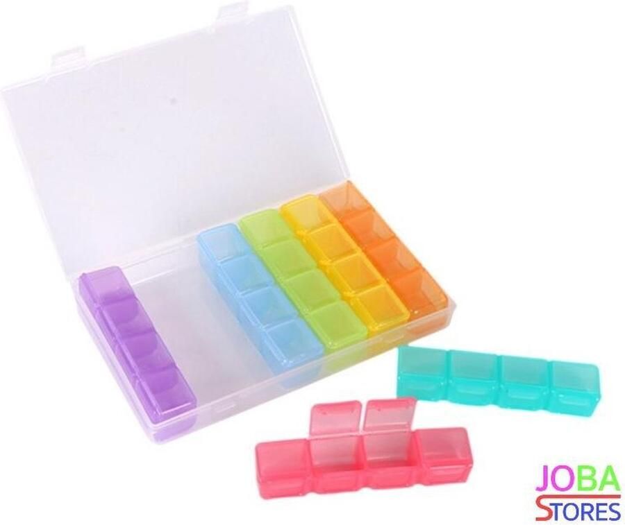 JobaStores Diamond Painting Sorteerdoosje 28 slots gekleurd
