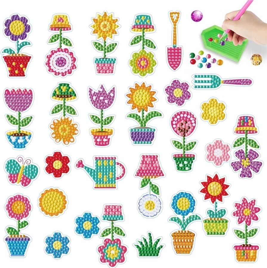 JobaStores Diamond Painting Sticker set Plantjes (28 stuks)