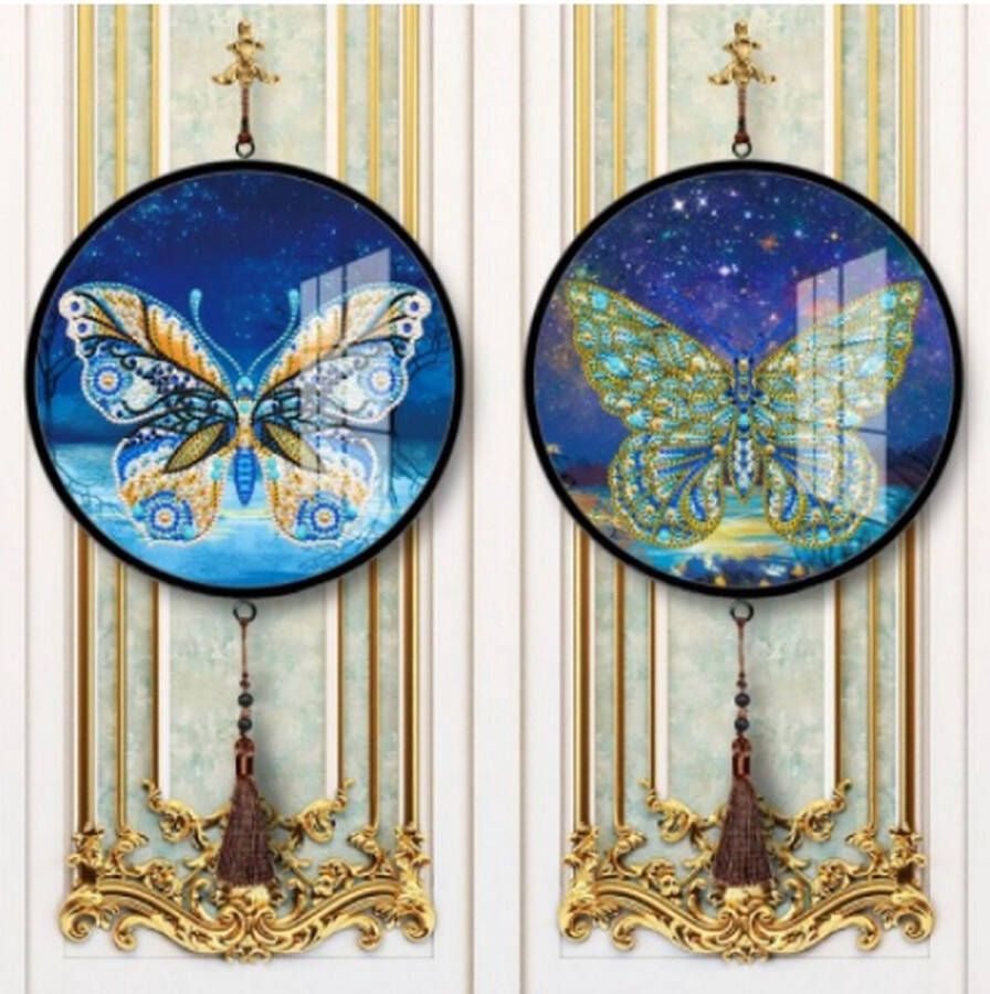 JobaStores Diamond Painting Wandornamenten set Vlinders (2 stuks)