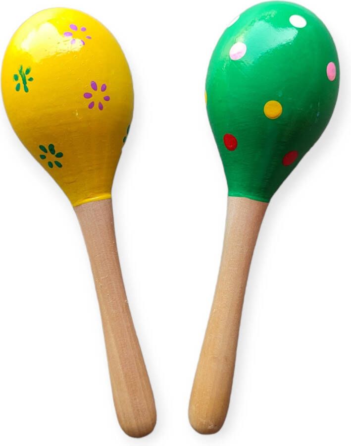 Jobber Music Muziekinstrumenten voor kinderen Sambaballen – Maracas Speelgoed instrument Hout 2 stuks