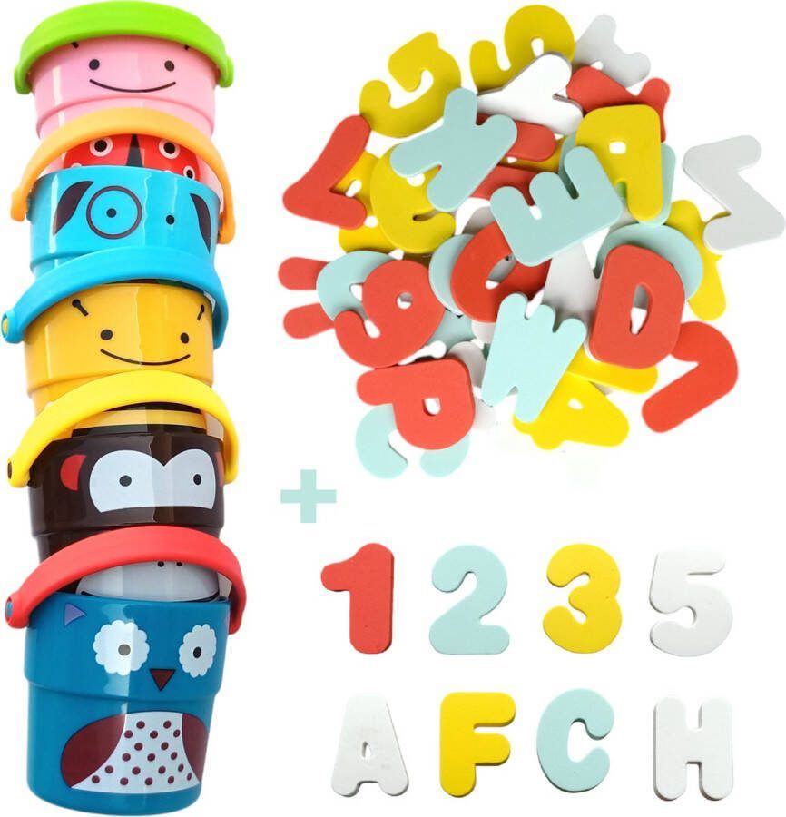 Jobber Toys Badspeelgoed Bademmertjes + Foam badletters Badspeeltjes 2 stuks