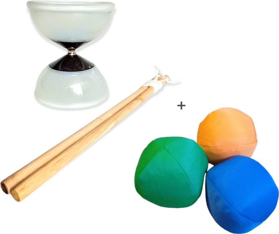 Jobber Toys Jobber Diabolo + Jongleerballen Circus Speelgoed set Jongleren