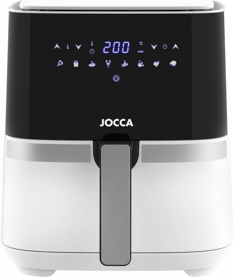 Jocca Airfryer Heteluchtfriteuse Digitale Airfryer Airfryers 5L Airfryer xl Airfryer xxl 1450W Wit 2141