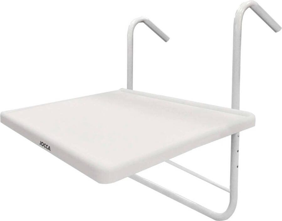 Jocca B.O.S. Balkontafel Reling tafel Inklapbaar Wit 53x40CM