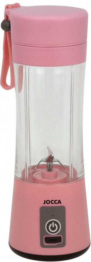 Jocca Sweet Persoonlijke Blender Draagbare Blender Onderweg Blenden USB Roze 1582P